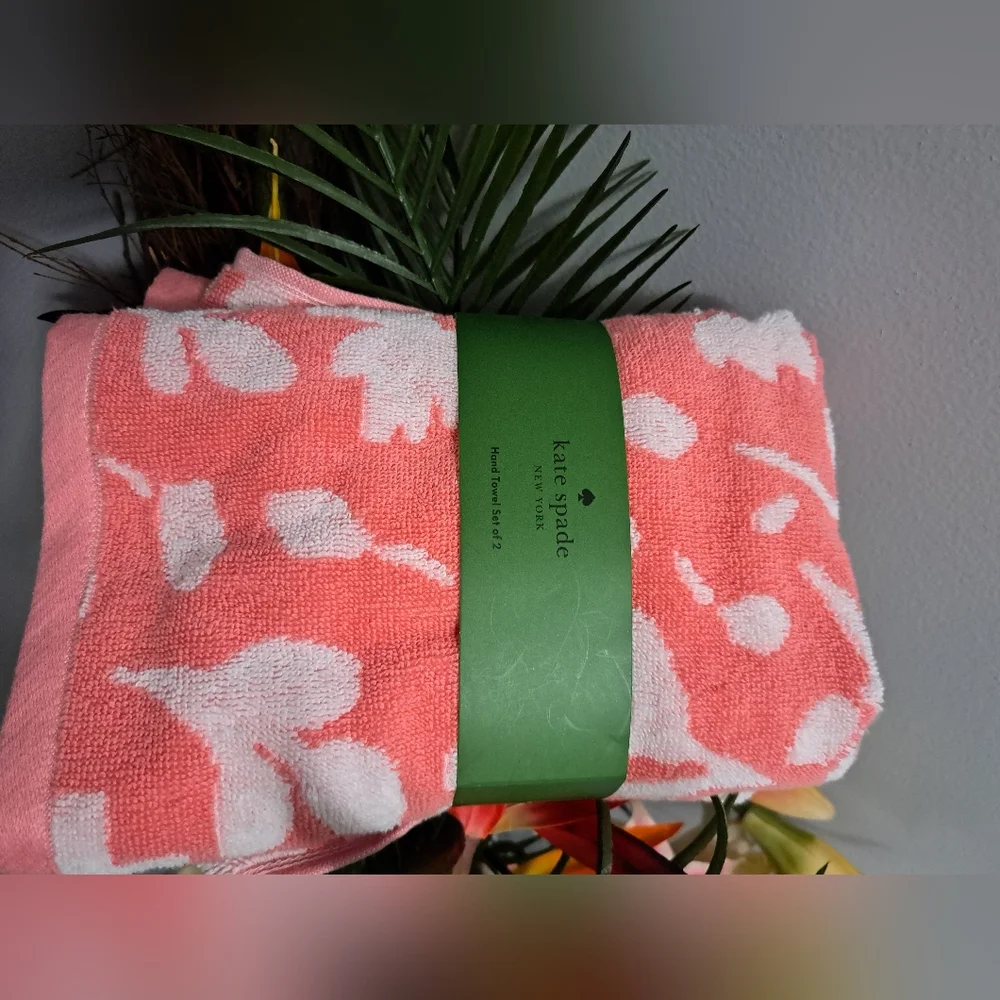 Kate Spade Hand Cotton Towel Set of 2 NEW